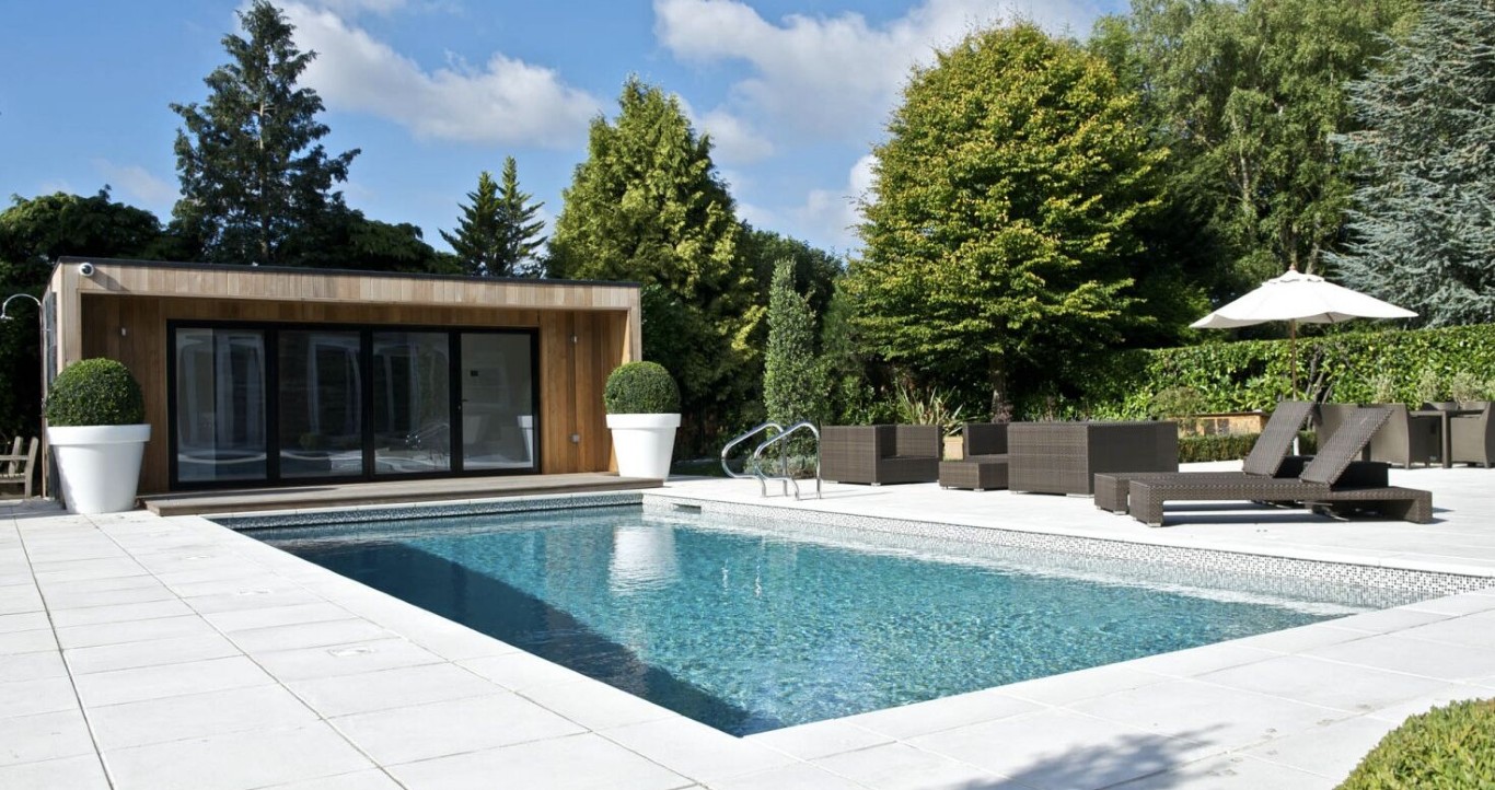 Luxury residential pool with guaranteed crystal clear water